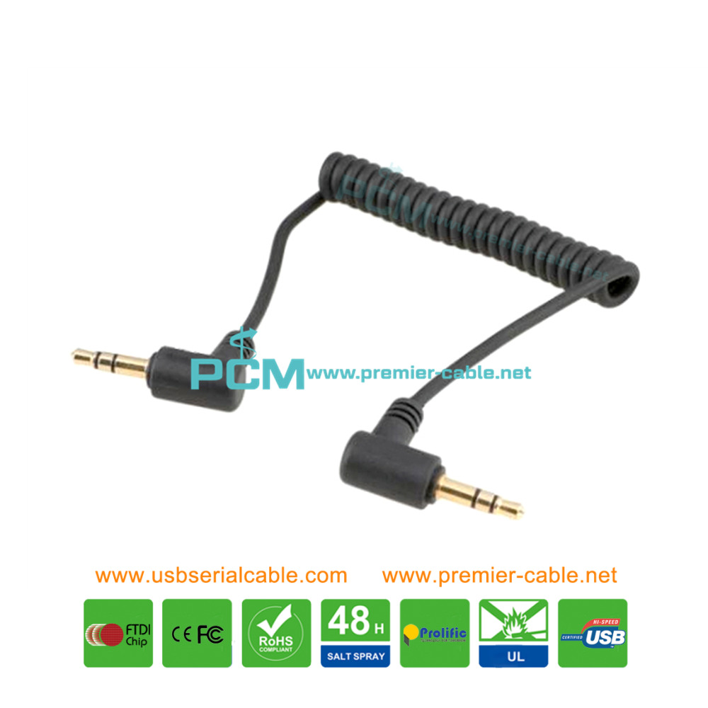 3.5mm to 3.5mm Poly EHS Phone Coiled Cable 3.5mm to 3.5mm Poly EHS Phone Coiled Cable