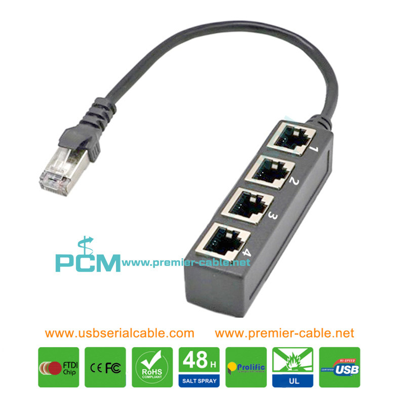 RJ45 to RJ11 Female 4 Port VoIP Telephone Adapter RJ45 to RJ11 Female 4 Port VoIP Telephone Adapter
