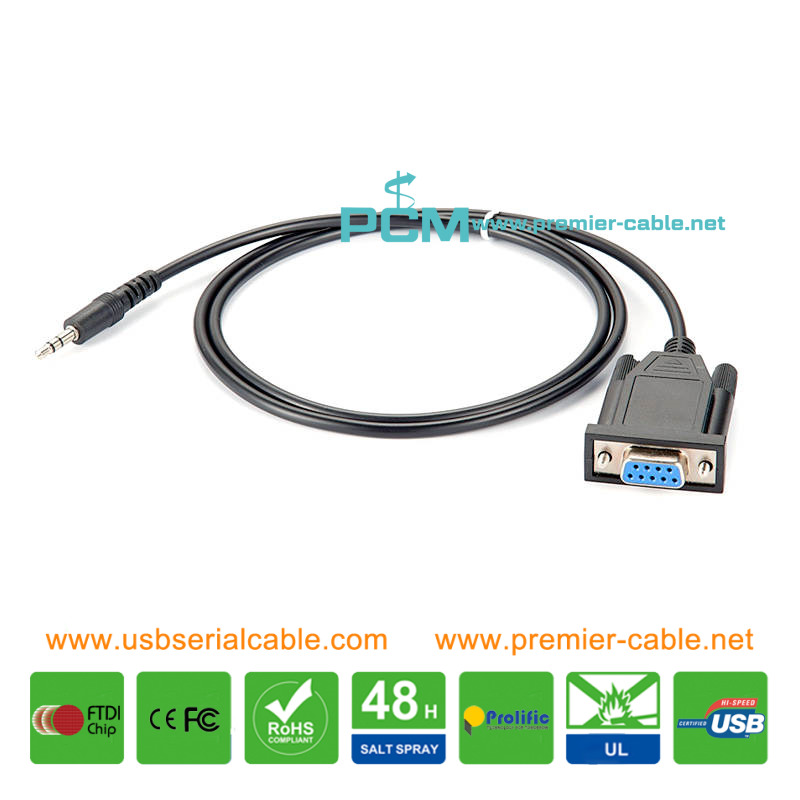 Serial DB9 to 3.5mm Audio Radio CAT Cable