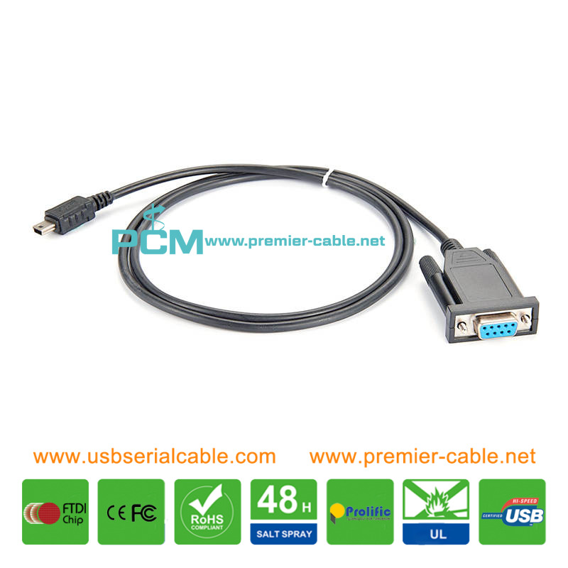 Mini USB to DB9 RS232 Mobile HYT Radio Cable Mini USB to DB9 RS232 Mobile HYT Radio Cable