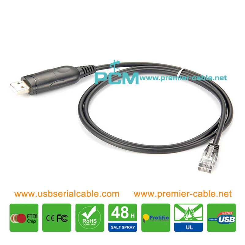 RS232 USB to RJ12 Kenwood TK Serial Radio Cable