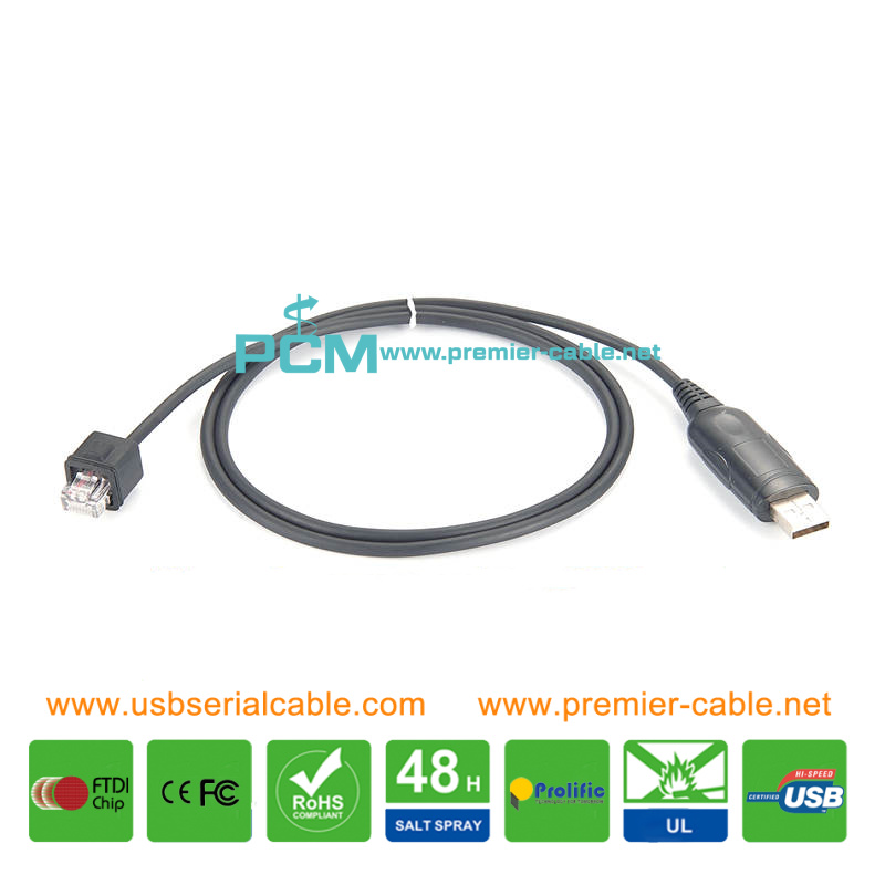 USB to RJ45 ICOM VHF UHF Vehicle Radio Cable