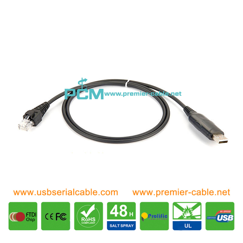 USB to RJ45 Moto GM Serial Two-Way Radio Communication Cable