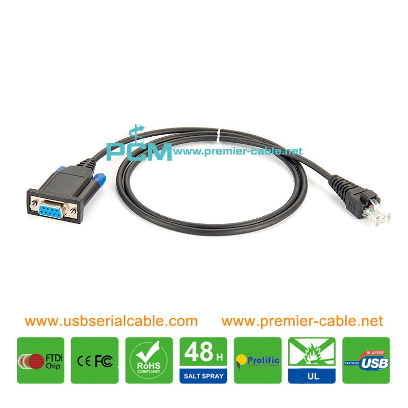 DB9 to RJ45 Motorola GM Serial eTC Basic Radio Cable