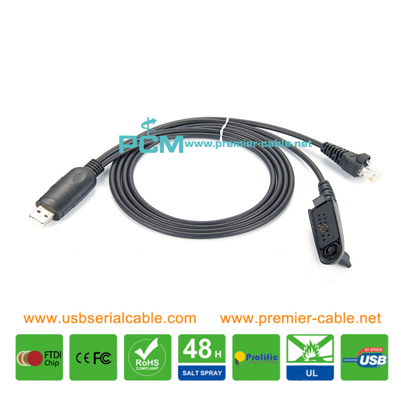 USB RS232 to RJ45 Splitter Motorola Radio Program Cable