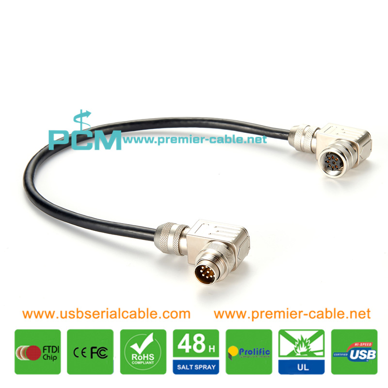8 Pin Din M-F Angle PowerLink Panel Cable 