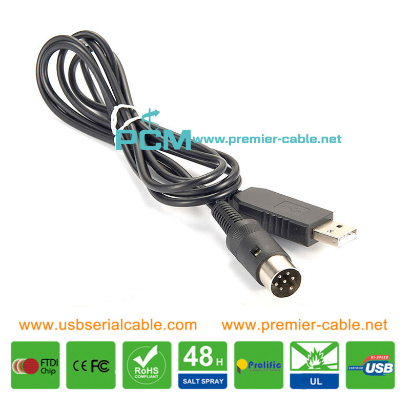 USB to 6Pin Din Kenwood CAT Radio Two Way Cable