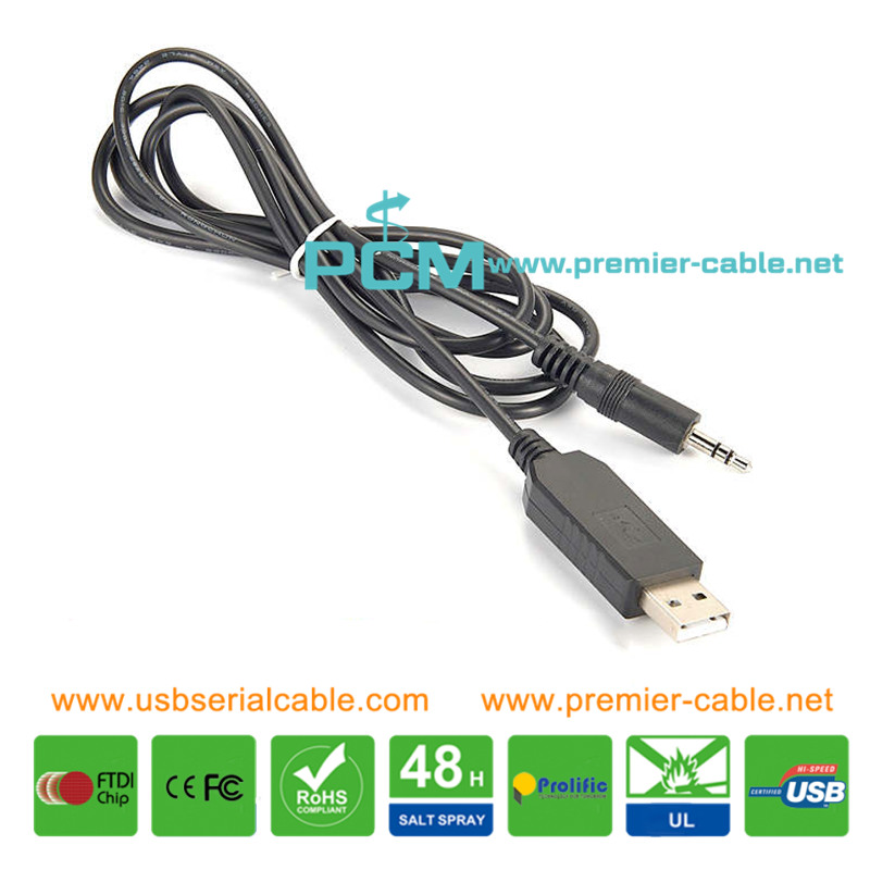 USB to 3.5mm Serial ICOM CI-V Shortwave Radio Cable