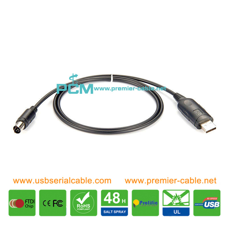 Mini Din 6 Pin Yaesu Mobile Transceiver USB Radio Cable Mini Din 6 Pin Yaesu Mobile Transceiver USB Radio Cable