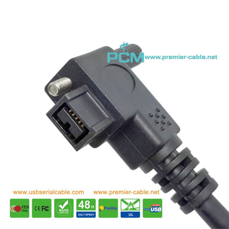 1394B Firewire Left Angle Single Screw Cable 1394B Firewire Left Angle Single Screw Cable