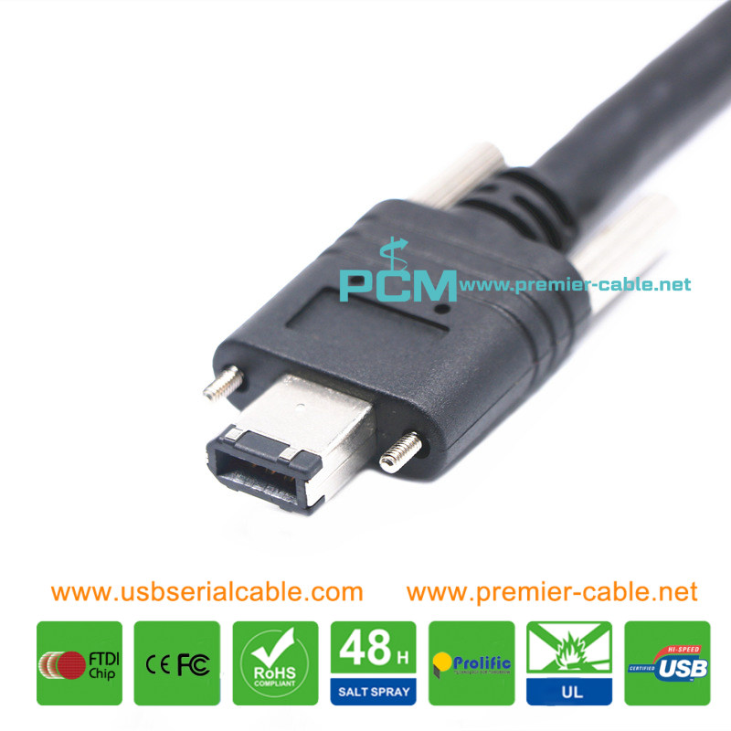 Firewire 1394 Screw Industrial Camera Cable Firewire 1394 Screw Industrial Camera Cable