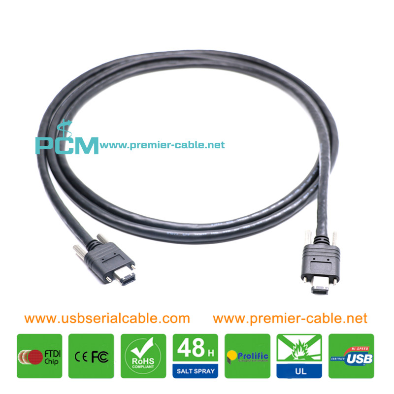 IEEE 1394A 6 Pin Screwing Machine Firewire Cable