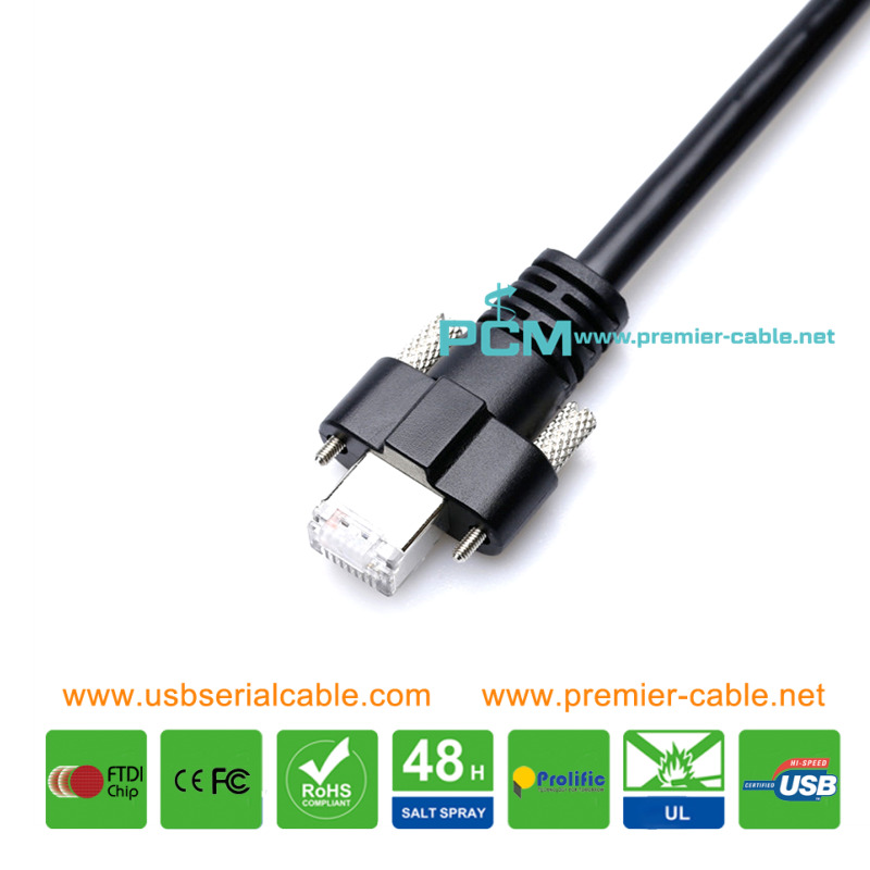 RJ45 Horizontal Thumbscrews Gige Cable for Industrial Camera RJ45 Horizontal Thumbscrews Gige Cable for Industrial Camera