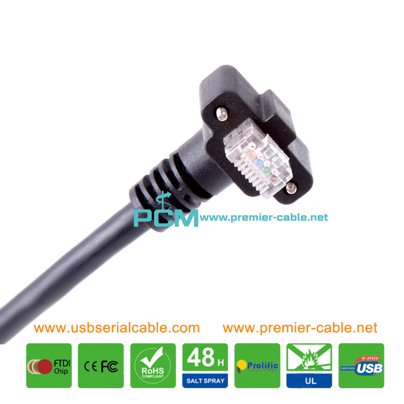 High Flex RJ45 Horizontal UP Angle GigE Cable