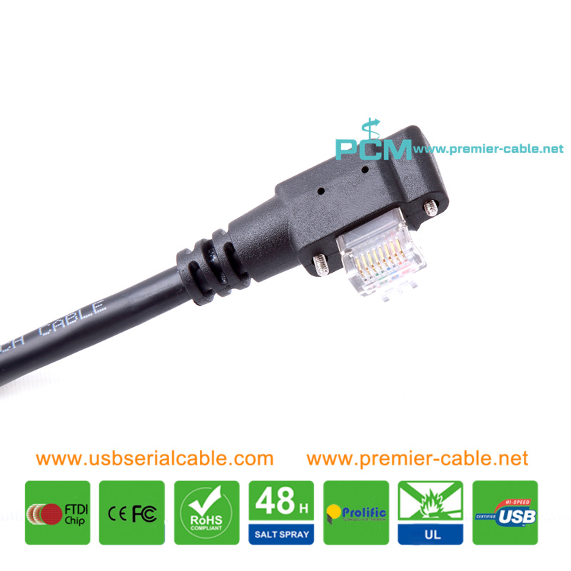 High Flex RJ45 Horizontal Left Angle GigE Cable