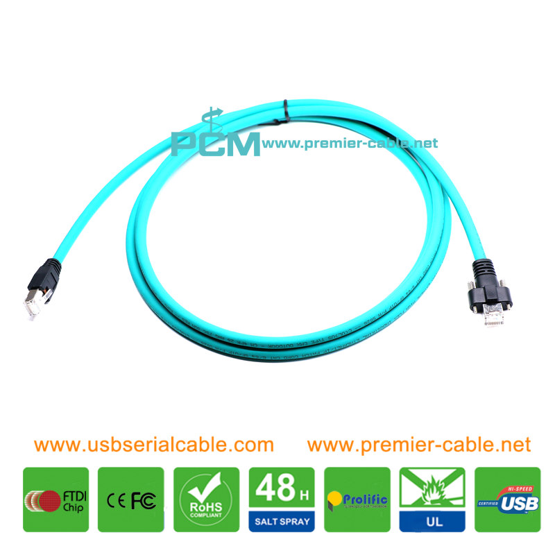 RJ45 to RJ45 Locking GigE Cable 5m