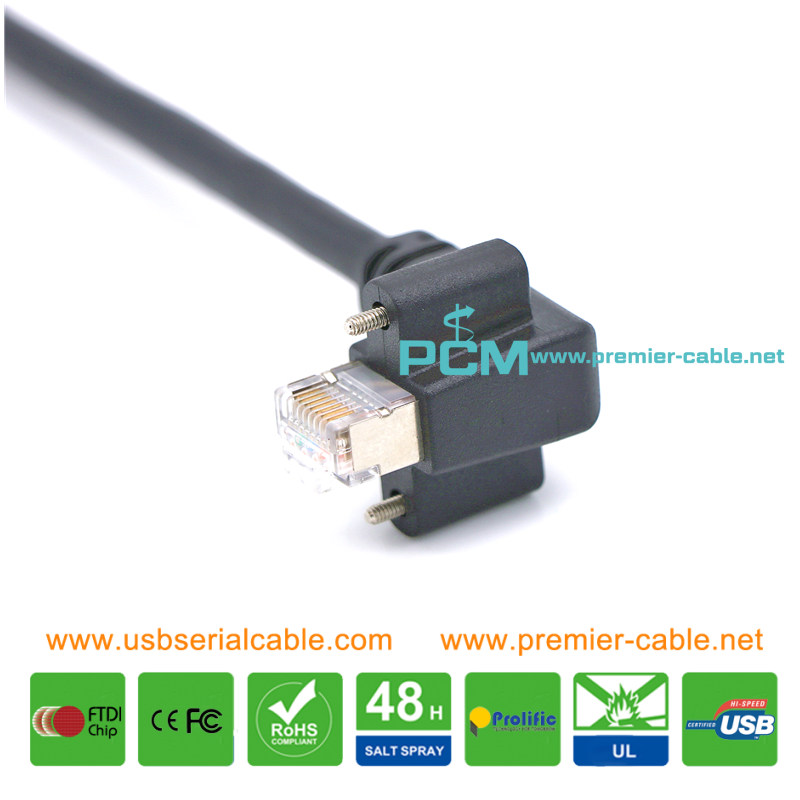 High Flex RJ45 Vertical LEFT Exit GigE Cable