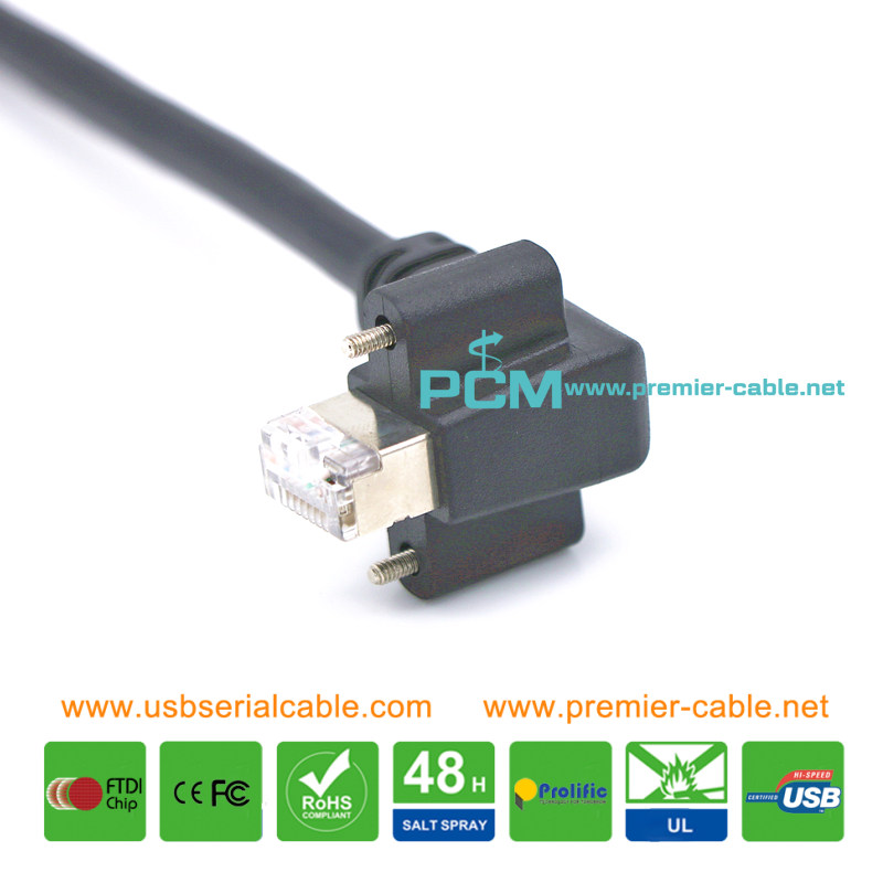 High Flex RJ45 Vertical Right Exit GigE Cable High Flex RJ45 Vertical Right Exit GigE Cable