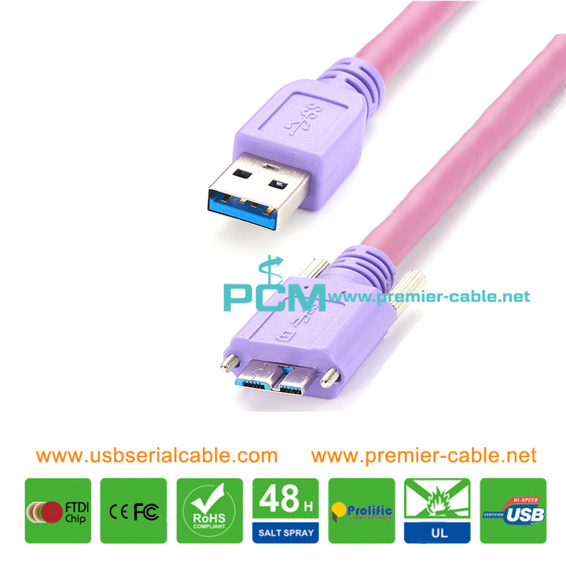 Micro USB3.0 Locking Camera Compatible Cable Micro USB3.0 Locking Camera Compatible Cable