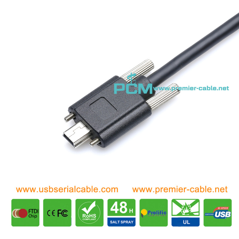 Mini USB Screwing Cable For Machine Vision Camera