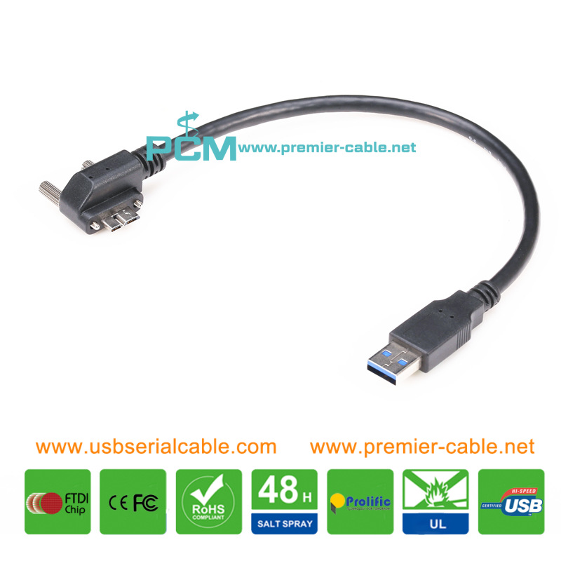 Micro USB3.0 90 Degree Angle Machine Vision Cable