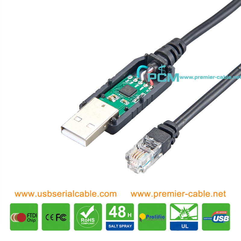 RJ11 RJ12 to USB POS Printer Machine Cable