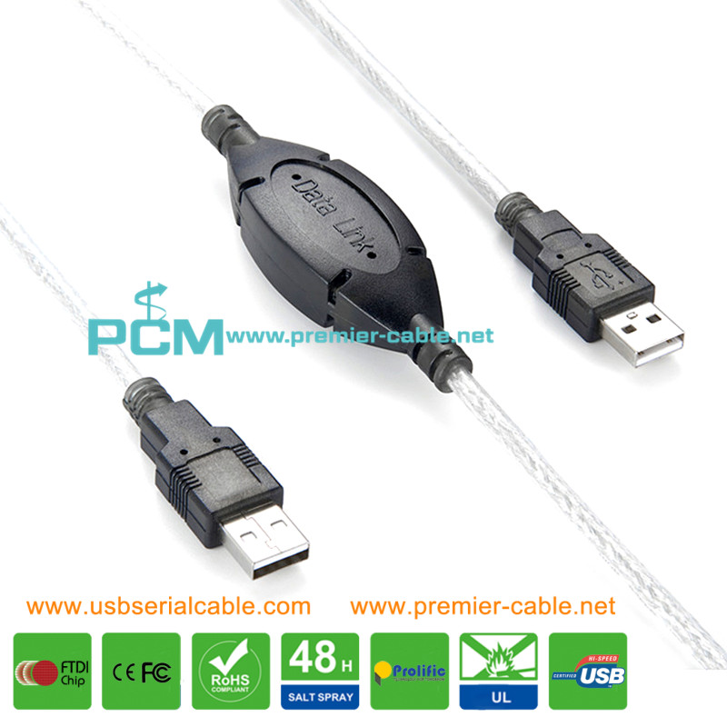 USB 2.0 PC Data Link Hot Swap Transfer Cable