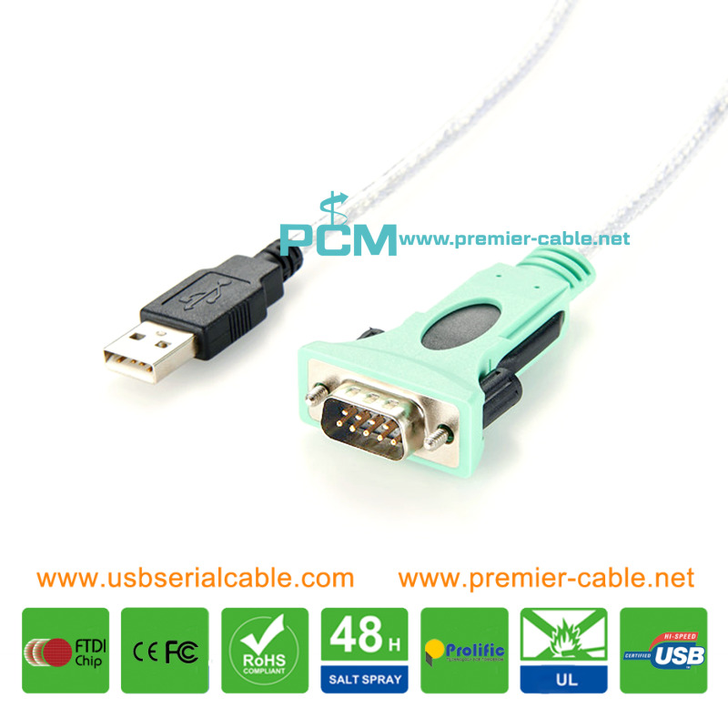 USB to DB9 COM Port Serial Cable FTDI Chipset