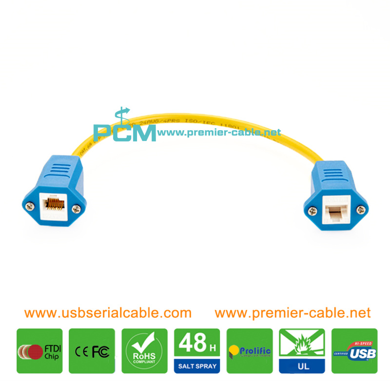 Cat6 RJ45 Socket M3 Screws Ethernet Panel Cable