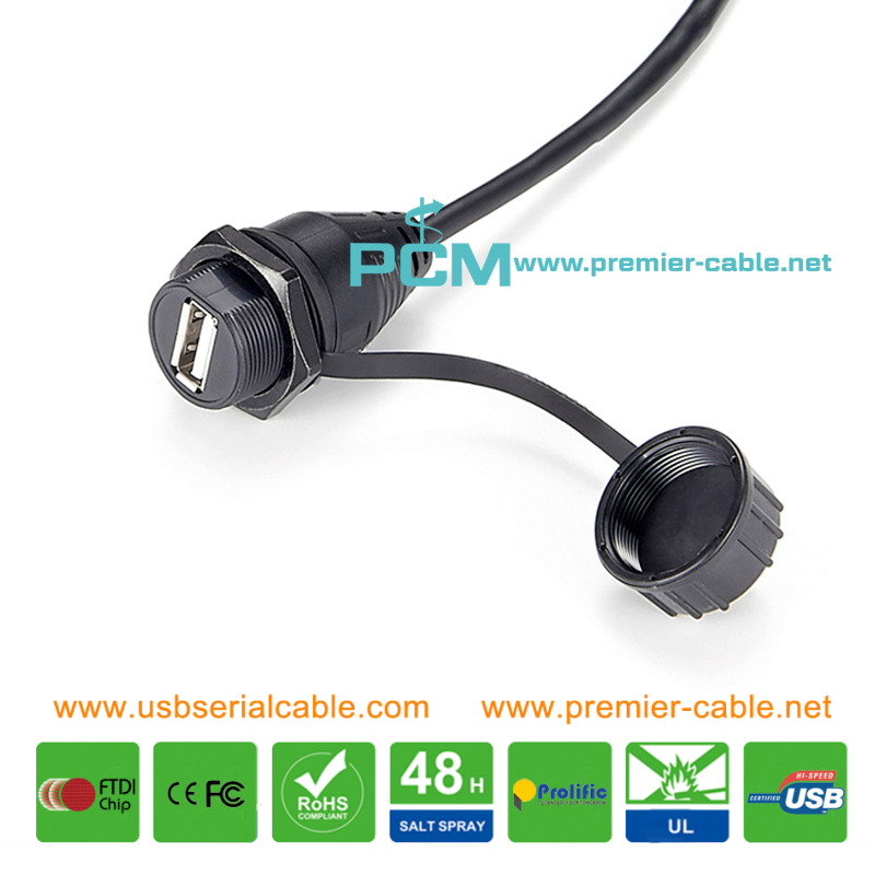 USB2.0 Type A Jack Outdoor Waterproof Cable