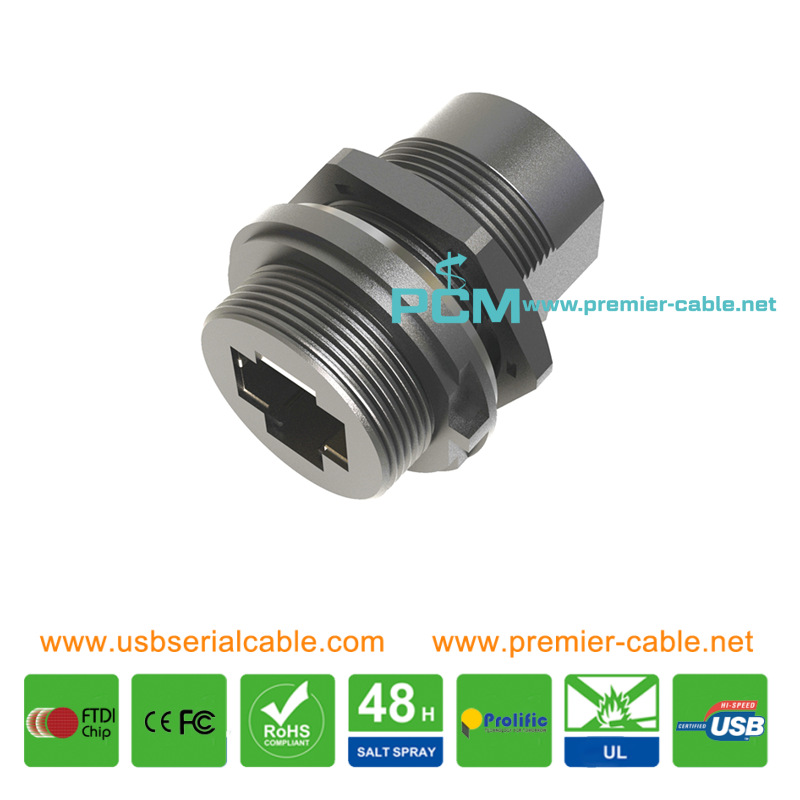 RJ45 Dual Header 3C Digital Waterproof Coupler