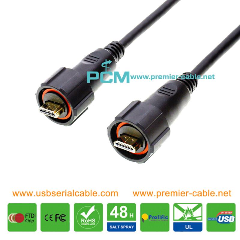 HDMI Plug HDTV Display Converter Waterproof Cable
