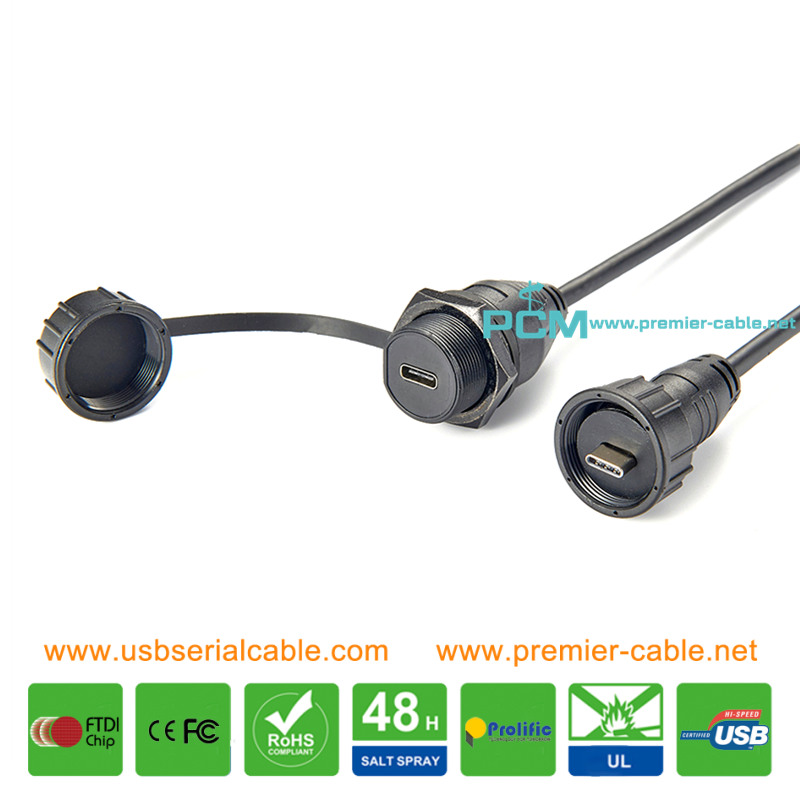USB 3.1 Type C Waterproof Cable for Industrial Medical