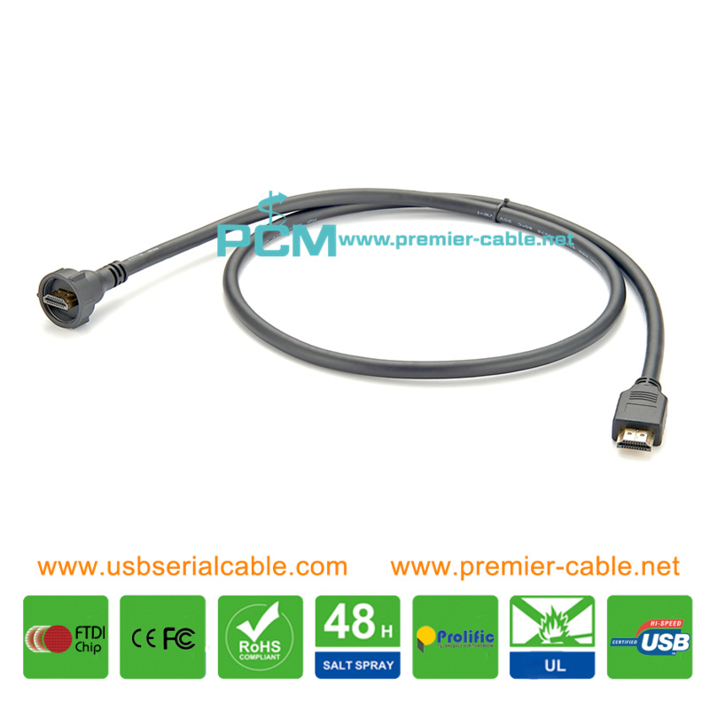 1080P HDMI Male to Male Industrial Waterproof Cable