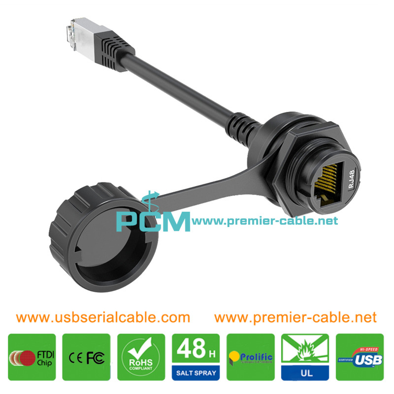 RJ48 RJ50 10P10C to RJ45 LAN Modular IP67 Cable