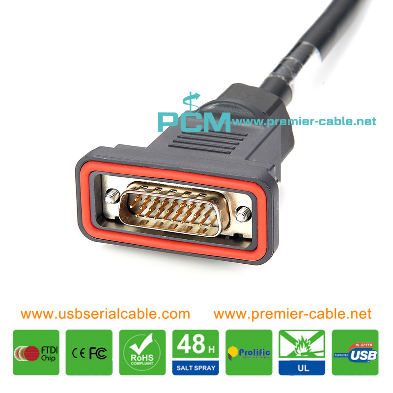 DB26 to DB9 Base Station IP67 Communication Cable
