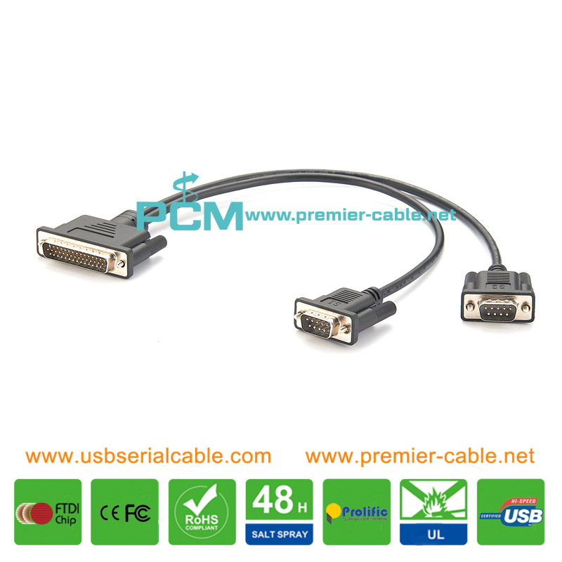 DB44 to DB9 2 Ports COM RS422 Serial PCI Cable