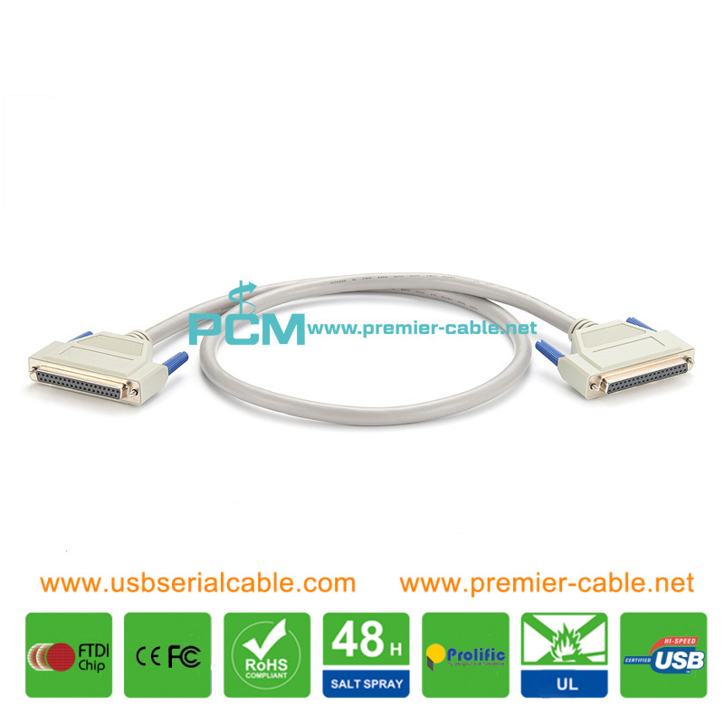 DB37 Female to Female Serial Printer Network Modem Cable