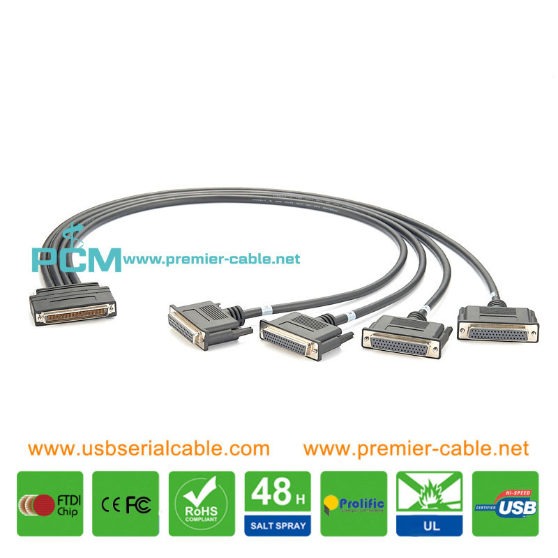 160 Pin to DB50 4 Port LFH160 Instrument Switch Test Cable 160 Pin to DB50 4 Port LFH160 Instrument Switch Test Cable
