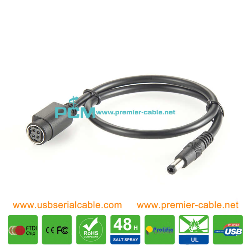 4 Pin Power Din Female to DC 5521 Plug Cable