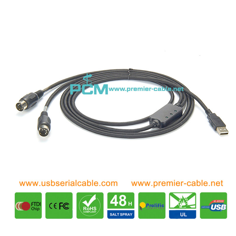 USB to MIDI 5 Pin Plug Cord for PC to Piano Keyboard USB to MIDI 5 Pin Plug Cord for PC to Piano Keyboard
