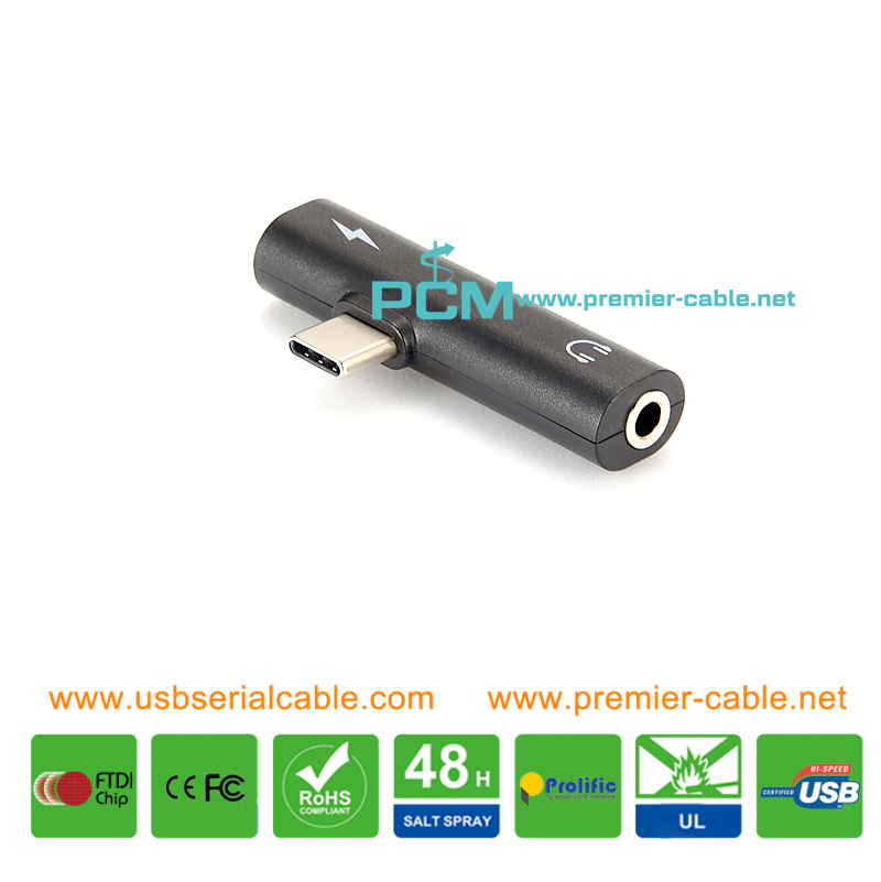 USB-C to PD Charging 3.5mm Digital Audio Adapter