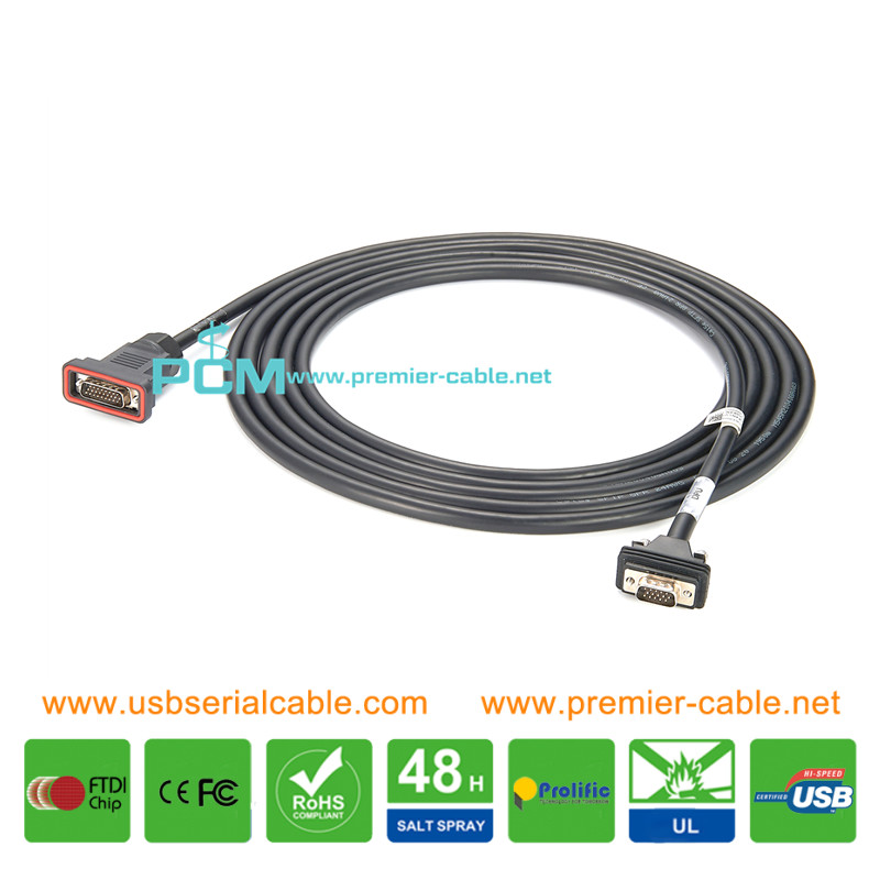 Base Station IP67 DB9 to DB25 Waterproof Sealed RRU RET Cable
