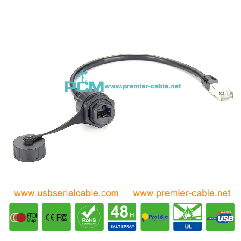 RJ50 10P10C Network SFTP Waterproof Extension Cable