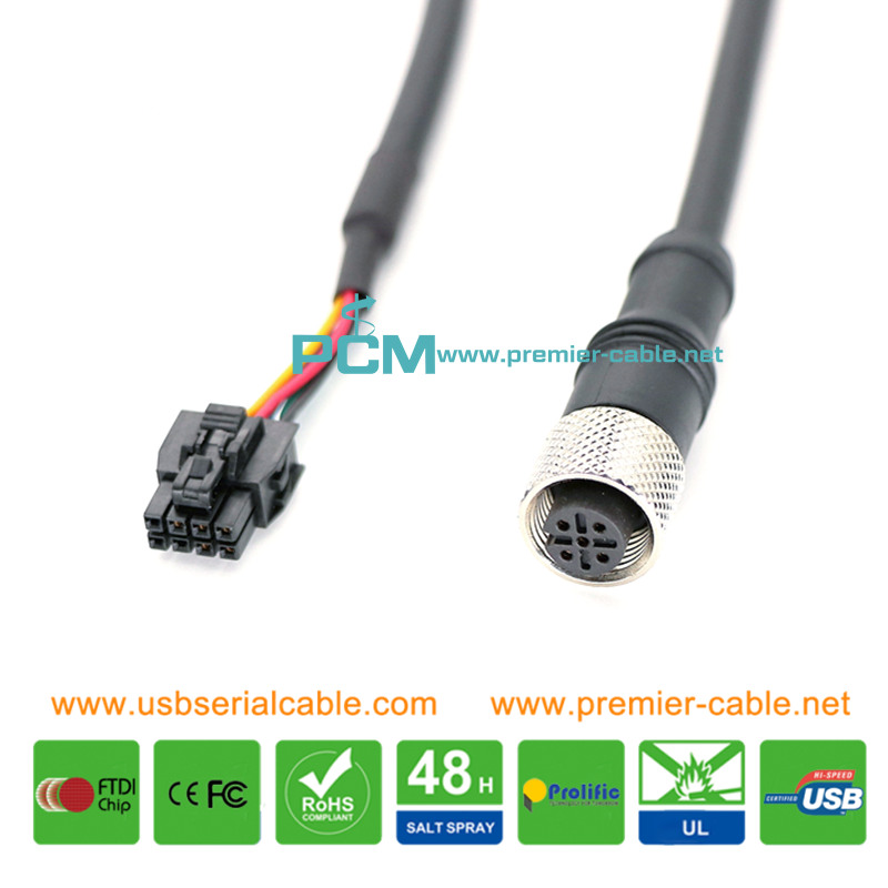 M12 to Molex 43025 Micro-Fit 3.0 Wire Harness