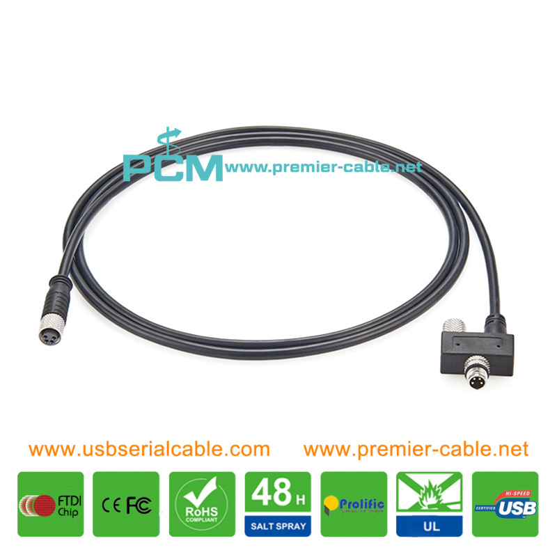 OEM IP67 M8  Y-Type Sensor Cable