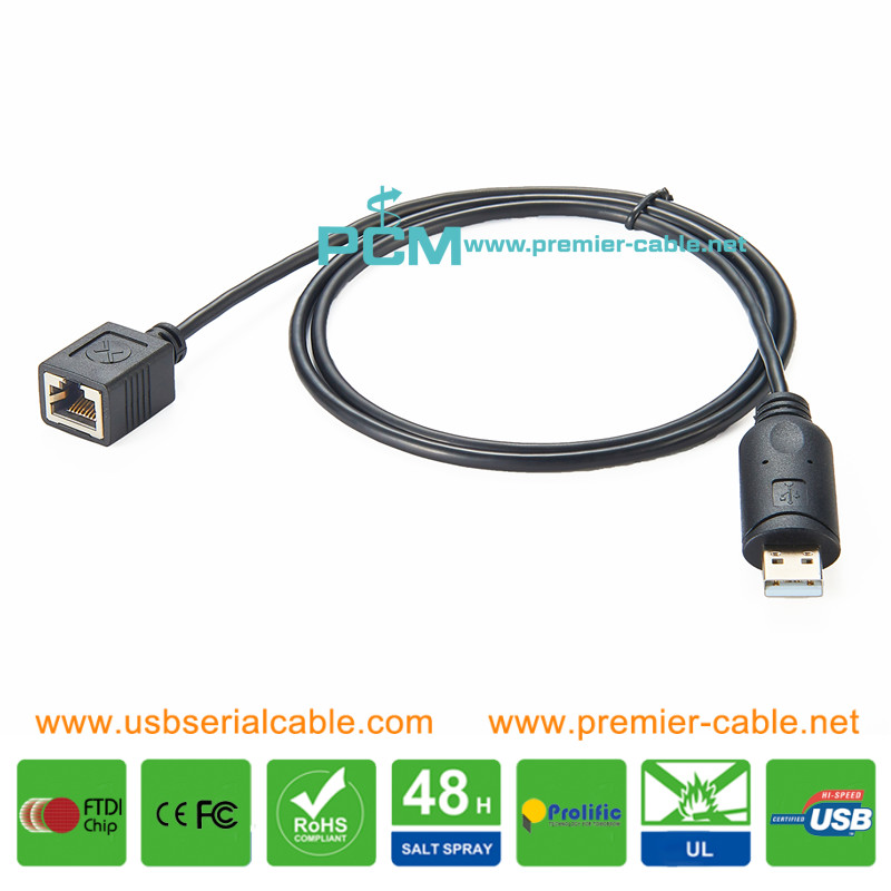 USB to RJ45 Socket RS485 Industrial Bus Cable