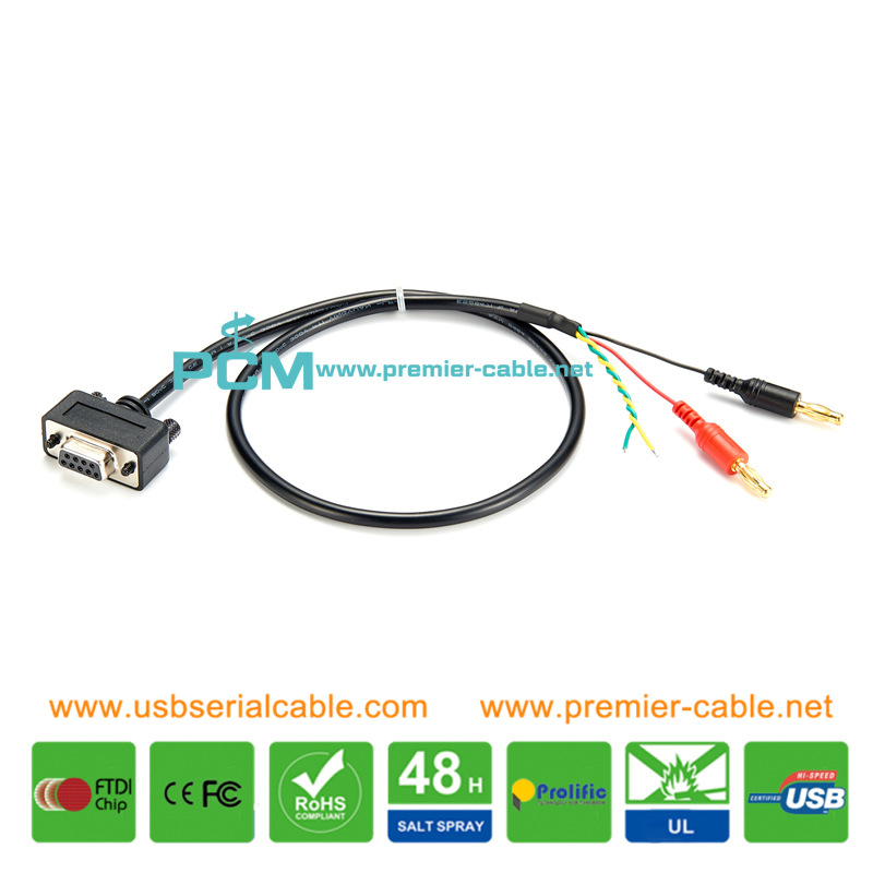 DB9 to Banana Open Car Robotic CAN Logger Cable