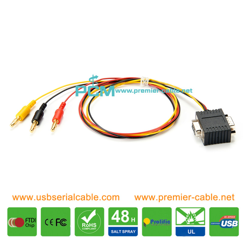 D-Sub 3 Banana PC LIN Bus Communication Cable