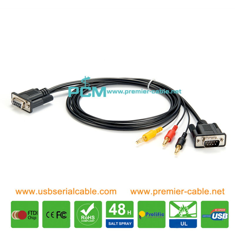 Dual DB9 to 3 Banana LIN Bus Data Logger Cable
